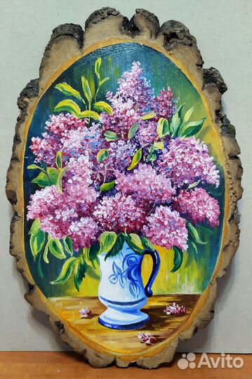 Картина на спиле дерева