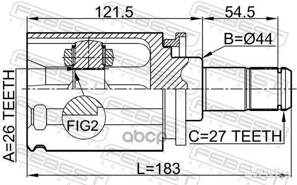 ШРУС внутренний перед лев BMW X5 E70 2006-2013