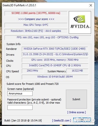 Видеокарта MSI RTX 3060ti GamingX