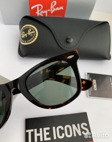 Очки ray ban wayfarer 50 зеленые