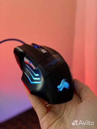 Мышь проводная игровая с подсветкой