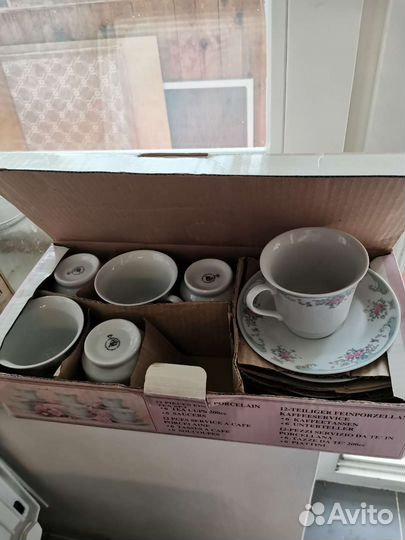 Чашка с блюдцем новая 6 шт