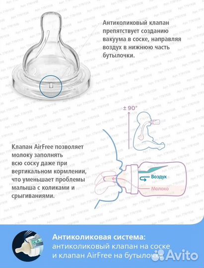 Бутылочка avent новая против колик
