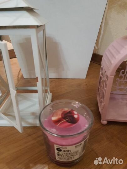 Подсвечники, фонарь, свечи IKEA