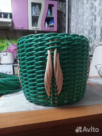 Кашпо из ротанга