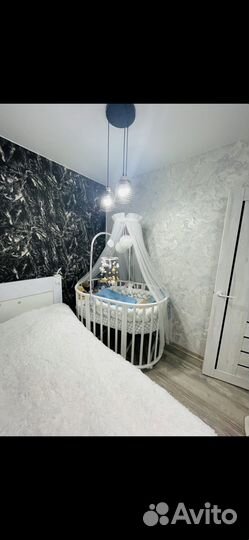 Детская кроватка трансформер круглая