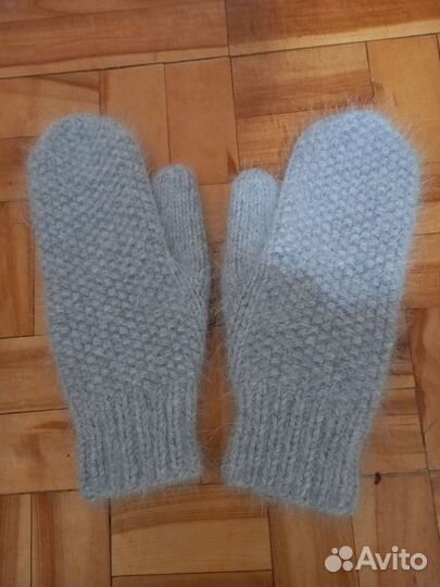 Варежки из пуха норки и кашемира