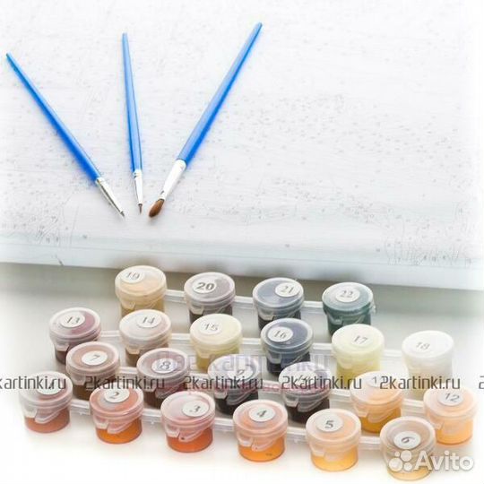 Картина по номерам 40x50 Фэнтези домики