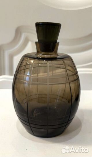 Графин/штоф и стопки дымчатое стекло винтаж