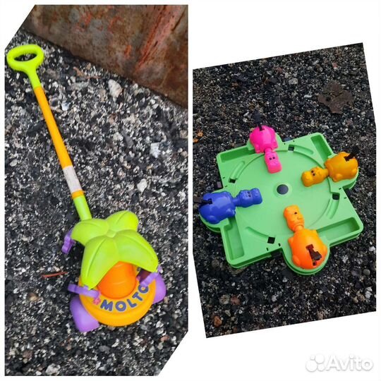 Игрушка бегемот + каталка