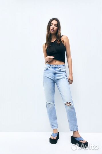 Джинсы мом Pull&bear