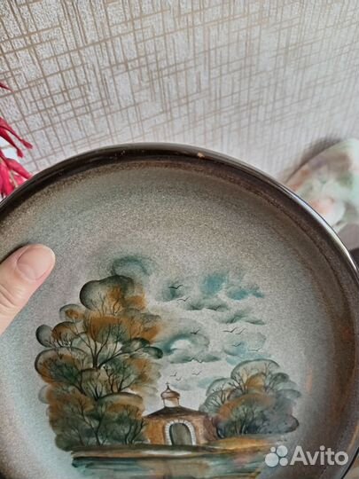 Панно, тарелка настенная керамика