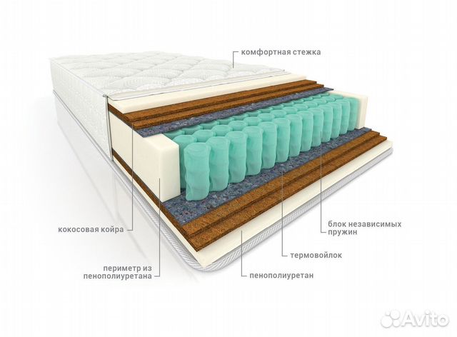 Матрас 160х200 ортопедический жесткий