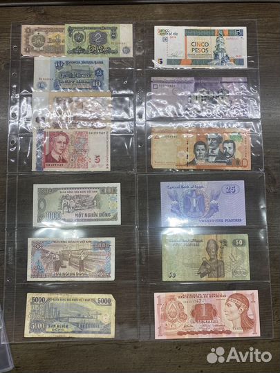 Коллекция монет и банкнот разных лет и стран