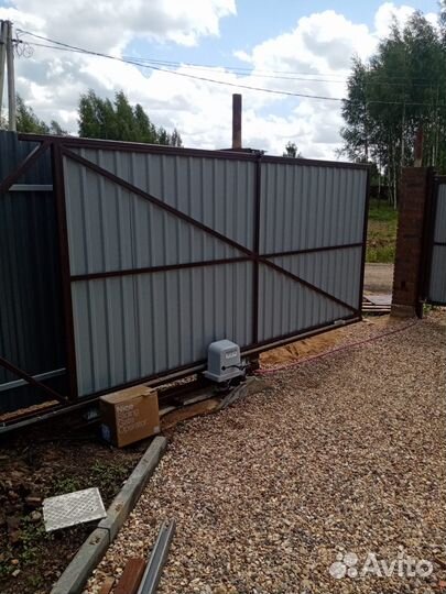 Откатные ворота под ключ с доставкой и установкой