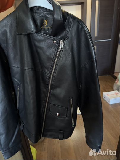 Куртка кожаная женская 44