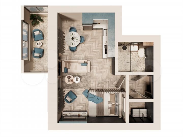 Квартира-студия, 27,1 м², 8/9 эт.