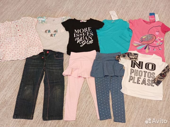 Вещи пакетом для девочки 98 104