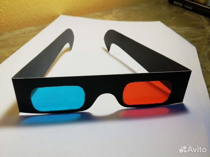 Анаглифные 3D Стерео очки красный/синий