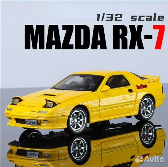 Модель Mazda RX-7 FC, масштаб 1:32, металлическая, инерционная, световые и звуковые эффекты