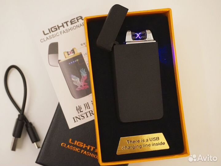 Зажигалка USB черная