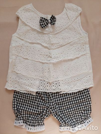 Одежда на девочку 6-12 месяцев пакетом
