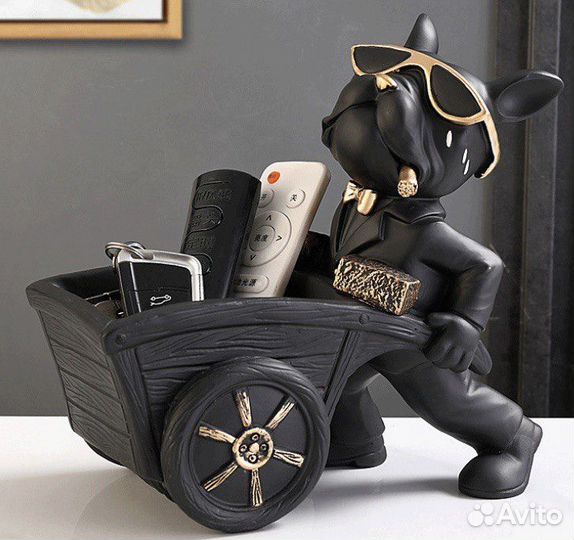 Конфетница ключница статуэтка французский бульдог