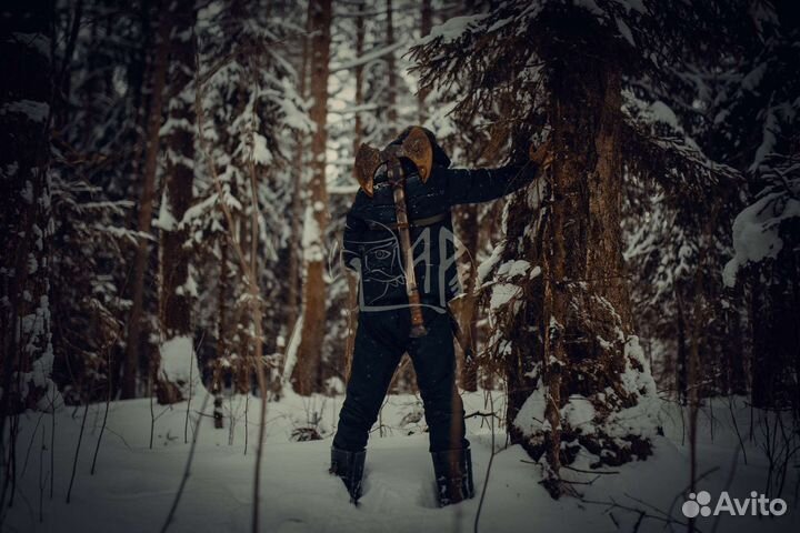 Кованый топор Перуна двусторонний