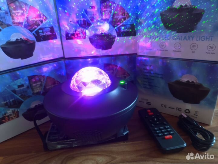 Проектор Звёздного неба Блютуз стерео колонка 8вт