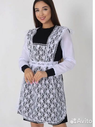 Белый школьный фартук 42,44,46