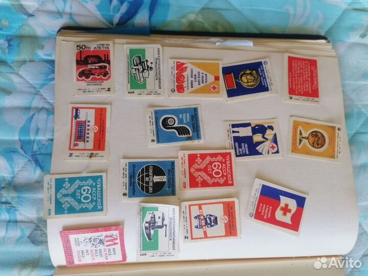 Наклейки на спички СССР