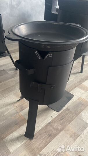 Казан чугунный+печь 16 литров, опт, розница
