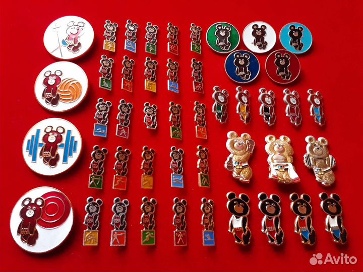 6 полных наборов Олимпиада 80. Мишка Олимпийский