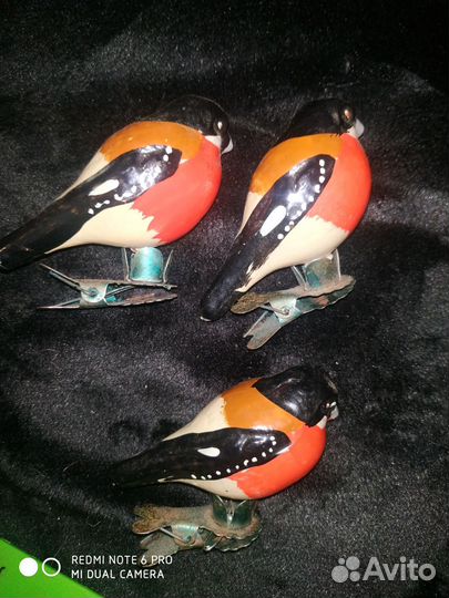 Снегири на прищепке СССР