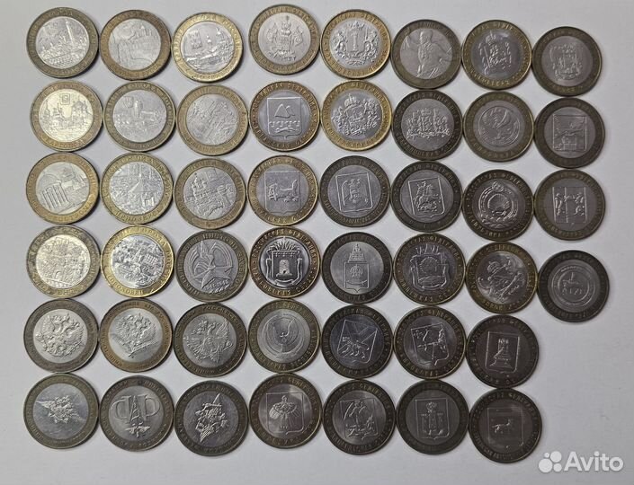 Юбилейные монеты 10рублей биметалл