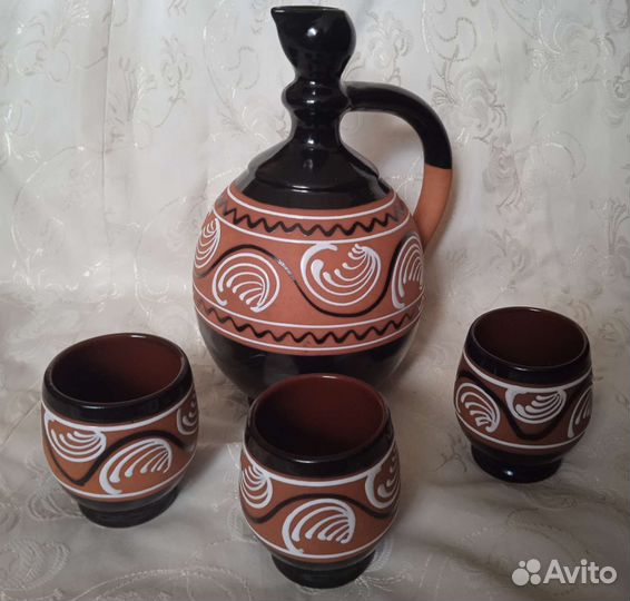 Набор кувшин и стаканы керамика СССР