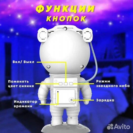 Проектор-ночник Космонавт стоящий