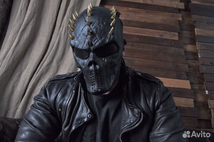 Маска череп шлем каска с шипами мотошлем