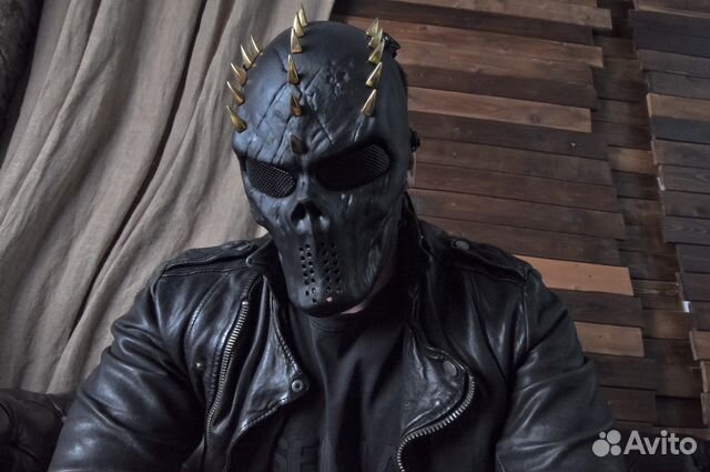 Маска череп шлем каска с шипами мотошлем