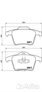 P86019 1044 00 колодки дисковые з Volvo XC90