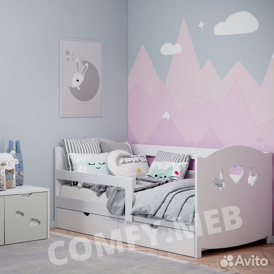 Детская кровать от 3 лет с бортиками