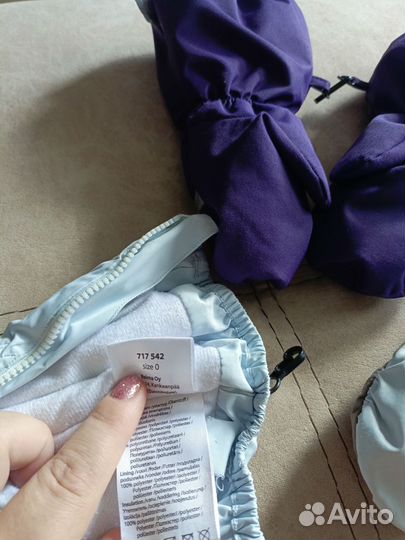 Варежки краги детские размер 0