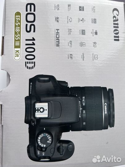 Зеркальный фотоаппарат canon eos 1100d