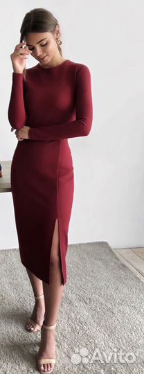 Платье бордовое Larne