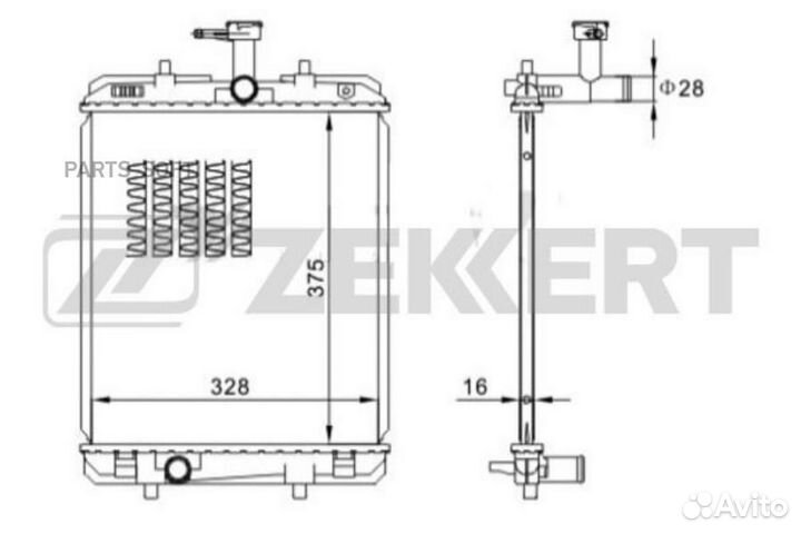 Радиатор охлаждения Пежо 107 05