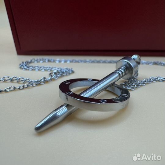 Cartier love гвоздь подвеска серебряная