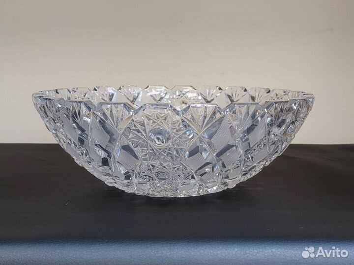 Салатник хрустальный большой 24,5 см
