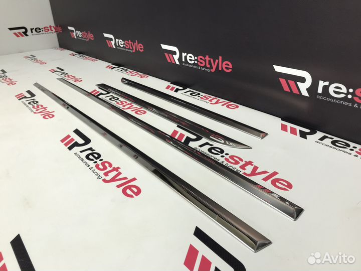 Молдинги дверей Toyota Prius 20 Хром