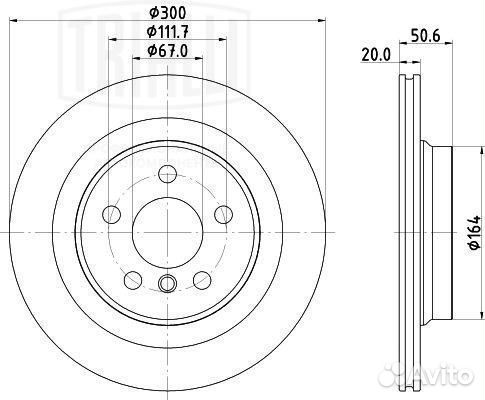 Диск тормозн BMW X1 F48 14- Mini Countryman 16- за