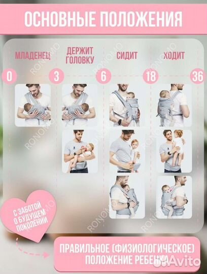 Эргорюкзак хипсит (переноска/кенгуру)